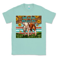Seafoam Just A Girl Who Loves Pig Classic Tee - LillyAllenDesigns