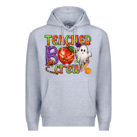 Heather Grey Teacher Boo Crew Premium Hoodie - texasbilliewilder