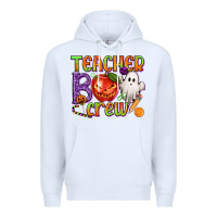 White Teacher Boo Crew Premium Hoodie - texasbilliewilder