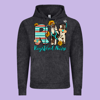 Rn Registered Nurse Vintage Hoodie Designed By Artiststas