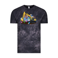 Cloud Black easter excavator gnome egg leopard Vintage Tee - Artiststas