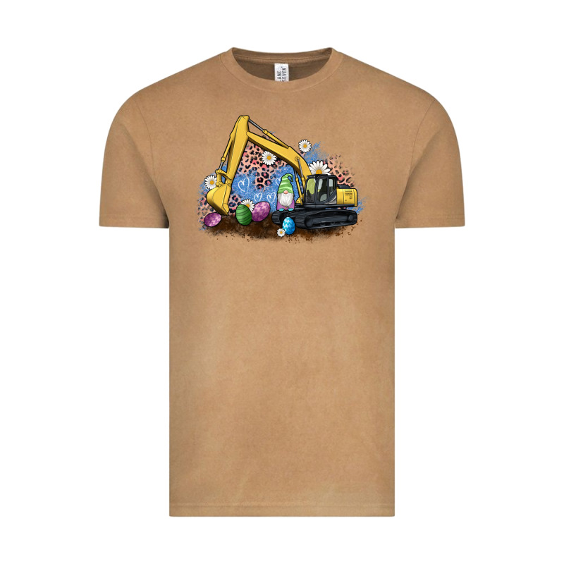 Easter Excavator Gnome Egg Leopard Vintage Tee by Artiststas | Teevron