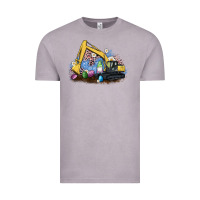 Vintage Zinc easter excavator gnome egg leopard Vintage Tee - Artiststas