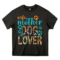 Asphalt wife mother dog lover with paws Heavy Core Tee - texasbilliewilder