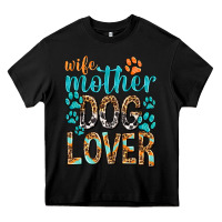 Black wife mother dog lover with paws Heavy Core Tee - texasbilliewilder