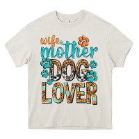 Cream wife mother dog lover with paws Heavy Core Tee - texasbilliewilder