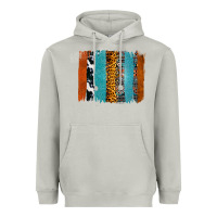 Moon Dust Western Leopard Glitter Aztec Cowhide Pattern Brushstroke Heavyweight Hoodie - Bettercallsaul