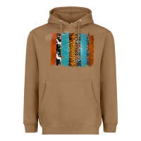 Toasted Coconut Western Leopard Glitter Aztec Cowhide Pattern Brushstroke Heavyweight Hoodie - Bettercallsaul
