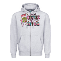 Heather Grey i pretend coffee helps but im still a bitch Zipper Hoodie - MaliasSmallBusiness