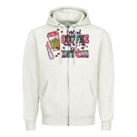 Oatmeal Heather i pretend coffee helps but im still a bitch Zipper Hoodie - MaliasSmallBusiness