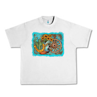 Lunar Rock western wooden wheel cowboy boots Urban Heavy Tee - AdoDesignShop