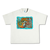 Pistachio western wooden wheel cowboy boots Urban Heavy Tee - AdoDesignShop