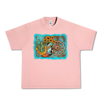Salmon western wooden wheel cowboy boots Urban Heavy Tee - AdoDesignShop