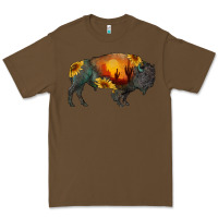 Cacao sunflower bison Premium Tee - RanaPortraitStore