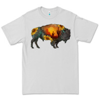 Dove Grey sunflower bison Premium Tee - RanaPortraitStore