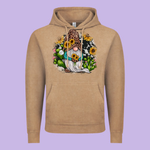 Gnomes Sunflower Cactus Vintage Hoodie Designed By Jahusdesignshop