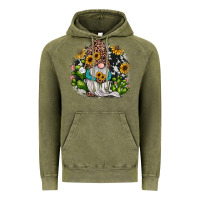 Vintage Olive gnomes sunflower cactus Vintage Hoodie - JahusDesignShop