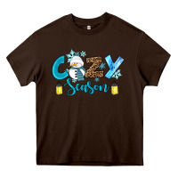 Chocolate Brown cozy season winter Heavy Core Tee - RanaPortraitStore
