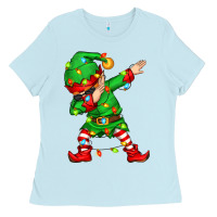 Baby Blue dabbing elf Ladies Tee - Zillion Design Studio