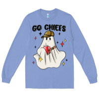 Colony Blue go chiefs boujee sports ghost stanley Long Sleeve Tee - MaliasSmallBusiness