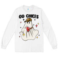 White go chiefs boujee sports ghost stanley Long Sleeve Tee - MaliasSmallBusiness