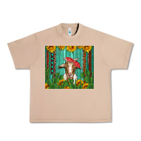 Burro goat with sunflower and cactus Urban Heavy Tee - Artiststas