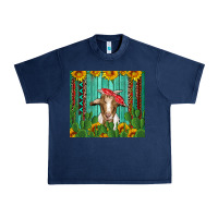 Navy goat with sunflower and cactus Urban Heavy Tee - Artiststas
