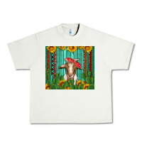 Pistachio goat with sunflower and cactus Urban Heavy Tee - Artiststas