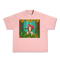 Salmon goat with sunflower and cactus Urban Heavy Tee - Artiststas