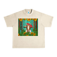 Sandshell goat with sunflower and cactus Urban Heavy Tee - Artiststas