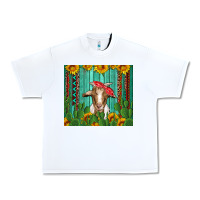 White goat with sunflower and cactus Urban Heavy Tee - Artiststas