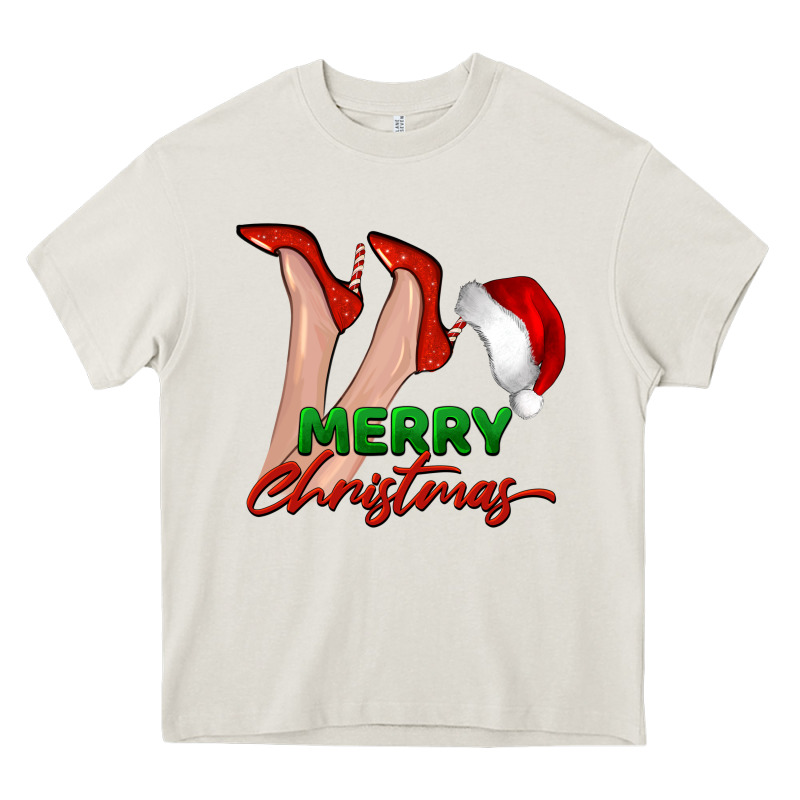 Merry Christmas Heels Heavy Core Tee by BarkalooDesign | Teevron