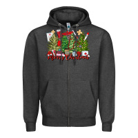 Charcoal Heather merry christmas nurse trees Zipper Hoodie - MaliasSmallBusiness