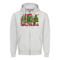 Dove Grey merry christmas nurse trees Zipper Hoodie - MaliasSmallBusiness