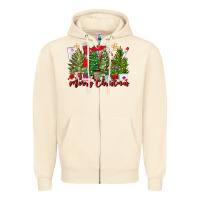Sandshell merry christmas nurse trees Zipper Hoodie - MaliasSmallBusiness