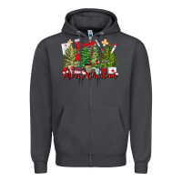 Smoke merry christmas nurse trees Zipper Hoodie - MaliasSmallBusiness