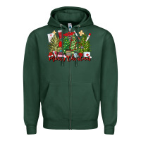 Sports Green merry christmas nurse trees Zipper Hoodie - MaliasSmallBusiness