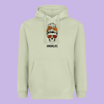 Glitter Western Patterned Mom Skull Heavyweight Hoodie Designed By Bettercallsaul