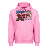 Fuchsia Pink Memorial day honor ans remember Urban Hoodie - CowGirlArtShop