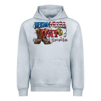 Heather Grey Memorial day honor ans remember Urban Hoodie - CowGirlArtShop