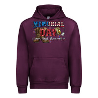 Mauve Wine Memorial day honor ans remember Urban Hoodie - CowGirlArtShop