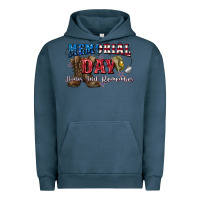 Pigment Midnight Navy Memorial day honor ans remember Urban Hoodie - CowGirlArtShop