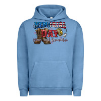 Pigment Pebble Blue Memorial day honor ans remember Urban Hoodie - CowGirlArtShop