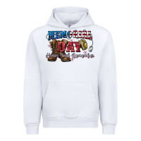 White Memorial day honor ans remember Urban Hoodie - CowGirlArtShop