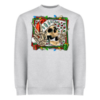 Heather Grey Christmas happy skeleton Heavyweight Sweatshirt - Jasminsmagicworld