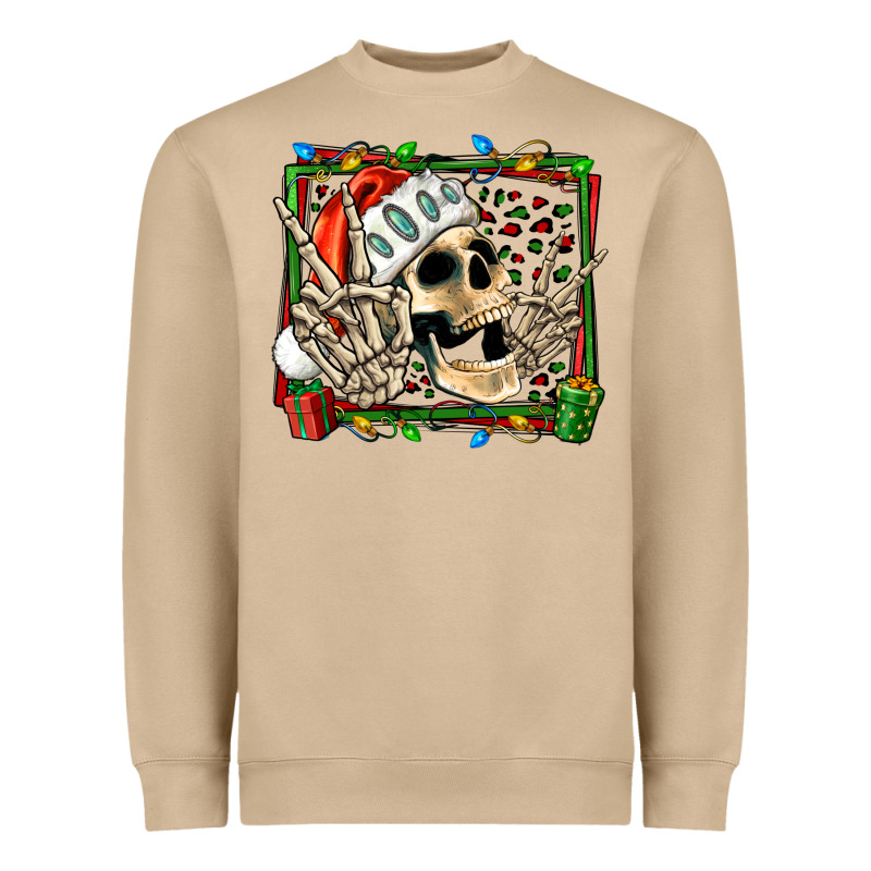 Christmas Happy Skeleton Heavyweight Sweatshirt by Jasminsmagicworld | Teevron