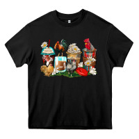 Black rooster coffee cups Heavy Core Tee - Zillion Design Studio