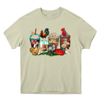 Mossy rooster coffee cups Heavy Core Tee - Zillion Design Studio