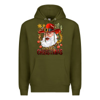 Army Green Cowboy Christas Santa Premium Hoodie - NancyCooperArtShop