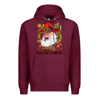 Burgundy Cowboy Christas Santa Premium Hoodie - NancyCooperArtShop
